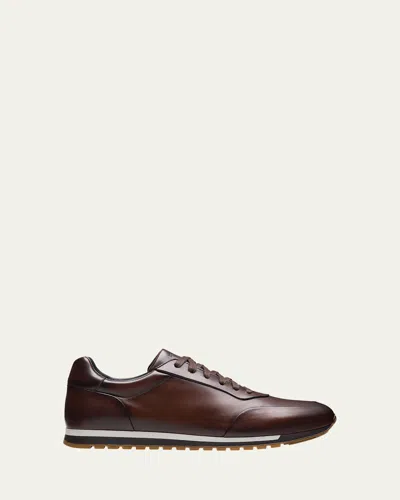Magnanni Ibiza Ii Leather Sneakers In Brown