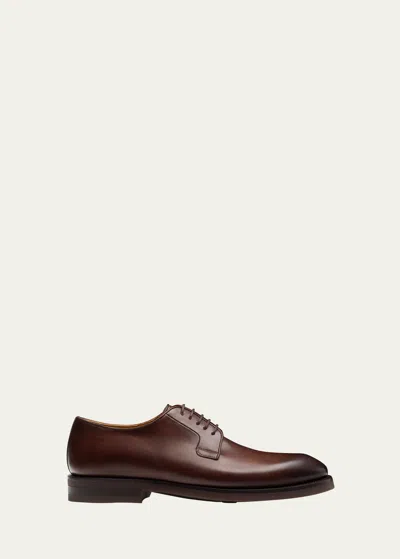 Magnanni Men's Lanai Rubber-sole Leather Derby Shoes In Brown