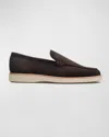 Magnanni Paraiso Tonal-stitching Suede Loafers