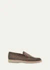 Magnanni Leather Paraiso Loafers In Grey