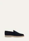Magnanni Suede Altea Loafers In Navy
