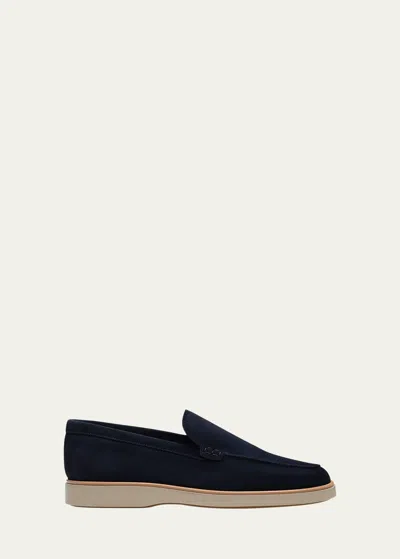 Magnanni Lourenco Suede Loafers In Navy