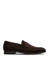 Magnanni Slip-on Suede Loafers In Midbrown