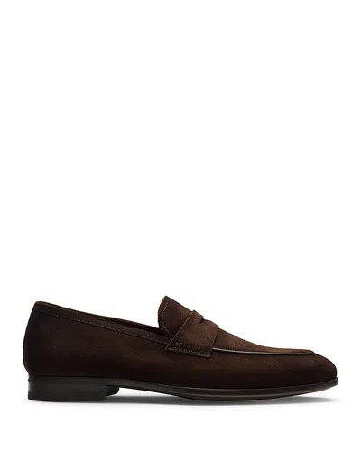 Magnanni Slip-on Suede Loafers In Midbrown