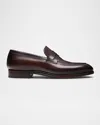 Magnanni Men's Marquis Leather Penny Loafers In Brown