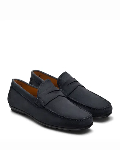 Magnanni Men's Monterey Penny Driver Loafer In Black