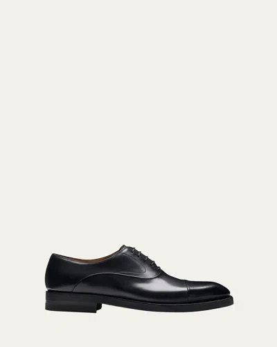 MAGNANNI MEN'S OMEGA CAP-TOE LEATHER OXFORDS