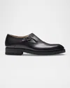 Magnanni Men's Orlay Brogue Leather Monk Strap Loafers In Grey