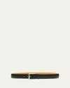 Magnanni Men's Rocas Pebbled Leather Belt In Black