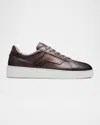 Magnanni Men's Phoenix Leather Low-top Sneakers In Grey