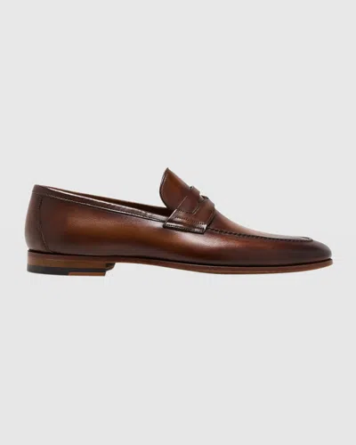 Magnanni Leather Delos Dress Loafers In Torba/brown