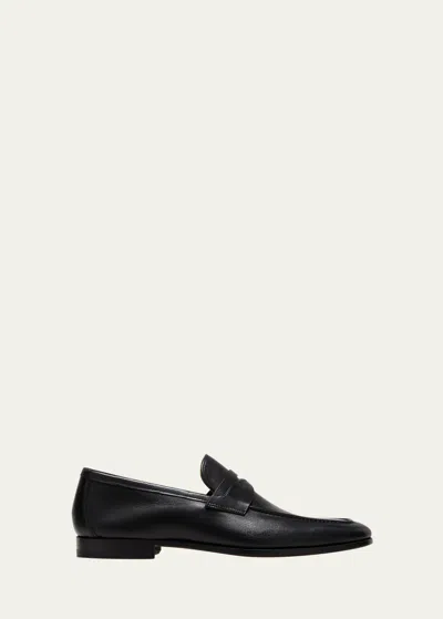 Magnanni Leather Loafers In Black