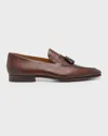 Magnanni Men's Seneca Grained Leather Tassel Loafers In Brown