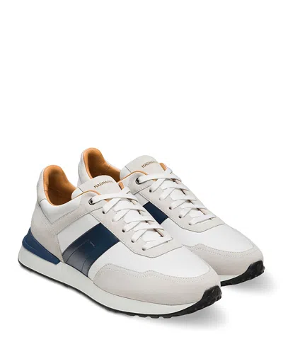 Magnanni Men's Sentro White/navy Sneakers In Blue