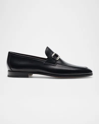 Magnanni Men's Silvano Apron Toe Bit Loafers In Black
