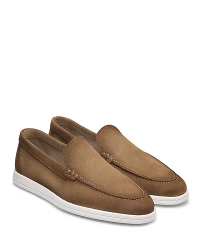 Magnanni Men's Slip Suede Loafers - Exclusive In Taupe