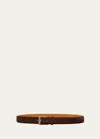 Magnanni Viento Brown Belt In Brick Suede