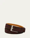 Magnanni Men's Telante Suede Belt In Brown