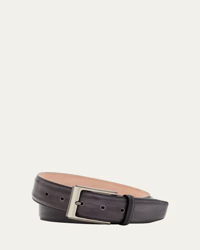 Magnanni Men's Vega Leather Belt In Grey