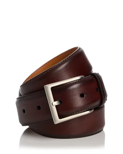 Magnanni Men's Viento Leather Belt In Mid Brown