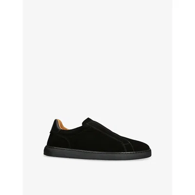 Magnanni Mens Cowes Laceless Suede Trainers Black Eur 41 / 7 Uk