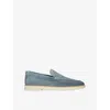 Magnanni Suede Loafers In Blue/pal.c