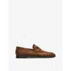 Magnanni Suede Diezma Penny Loafers In Brown