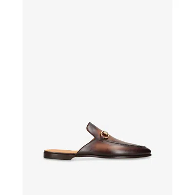 Magnanni Mens Brown Pachino Horsebit-detail Leather Mules Eur 43 / 9 Uk