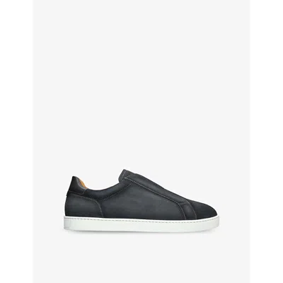 Magnanni Mens Cowes Laceless Suede Low-top Trainers Grey