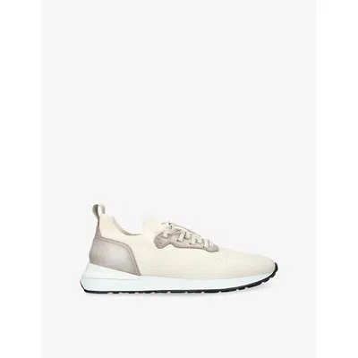 Magnanni Knitted Lace-up Sneakers In Neutral