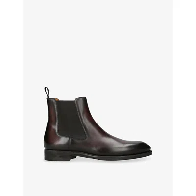 Magnanni Leather Chelsea Boots In Brown