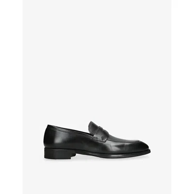 MAGNANNI MENS BLACK MADISON LEATHER LOAFERS EUR 41 / 7 UK