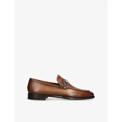 Magnanni Mens Mid Brown Hendidos Horsebit Leather Loafer Eur 42 / 8 Uk