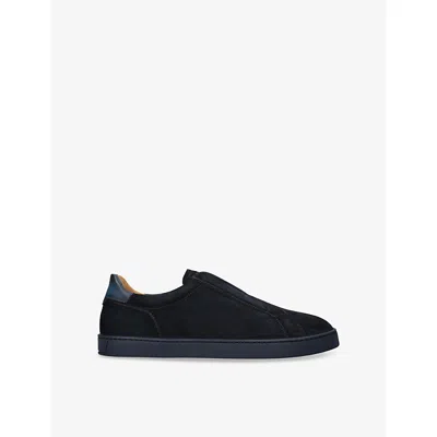 Magnanni Mens Navy Cowes Laceless Suede Low-top Trainers Eur 43 / 9 Uk