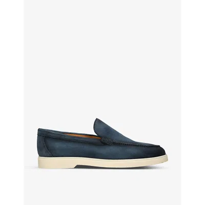 Magnanni Leather Paraiso Loafers In Navy