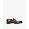 Magnanni Mens Tan Madison Leather Loafers Eur 42 / 8 Uk