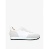 MAGNANNI MAGNANNI MENS WHITE MURGON MICA NO-LACE LEATHER LOW-TOP TRAINERS