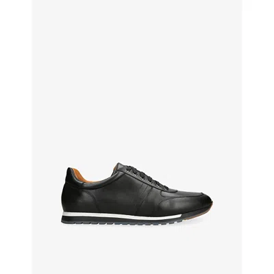 Magnanni Mens Black Zubrir Leather Trainers Eur 42 / 8 Uk In Multi