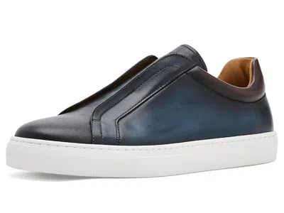 Magnanni Mocasin Elastic Men's Shoes Navy/midbrown: 13 M In Blue