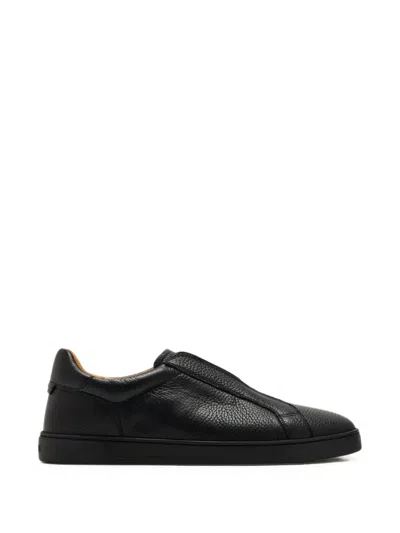 Magnanni Nitro Pebbled Leather Sneakers In Black