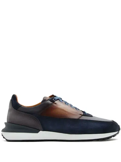 Magnanni Panelled Low-top Sneakers In Blue