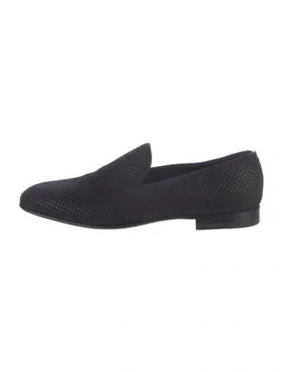 Pre-owned Magnanni Patterned Loafers In Black