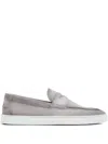 Magnanni Penny Suede Loafers In Gray
