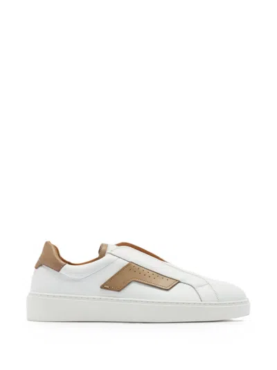 Magnanni Perforated Panelled Sneakers In White
