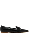 Magnanni Pointed-toe Penny Loafers In Black