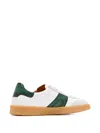 Magnanni Primera Green Stripe Sneakers In White