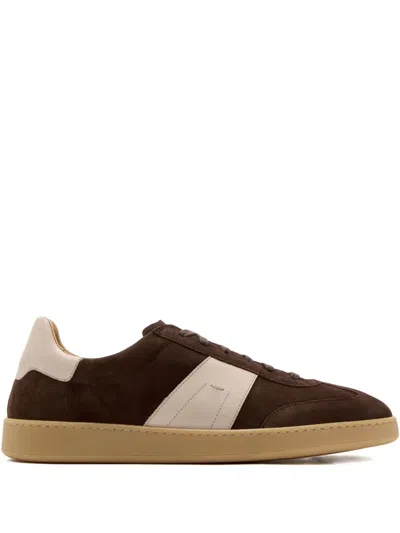 Magnanni Primera Suede Leather Panel Sneakers In Brown