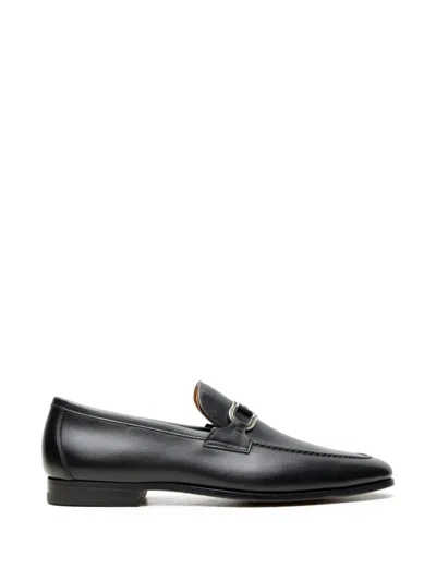 Magnanni Silvano Strap Leather Loafers In Black