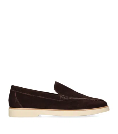 Magnanni Suede Altea Loafers In Brown
