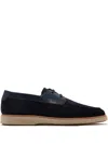 Magnanni Suede Boat Shoes In Blue